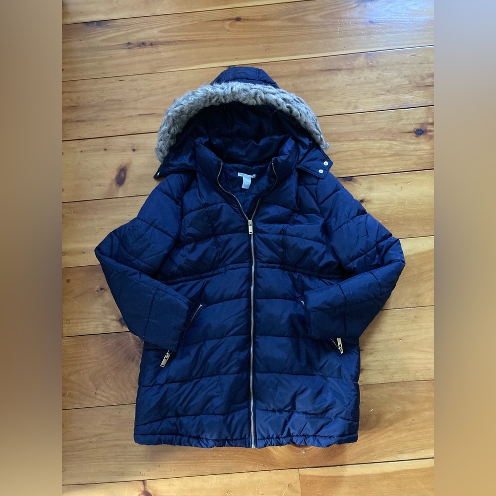 H&M Maternity Med Hooded Puffer Coat